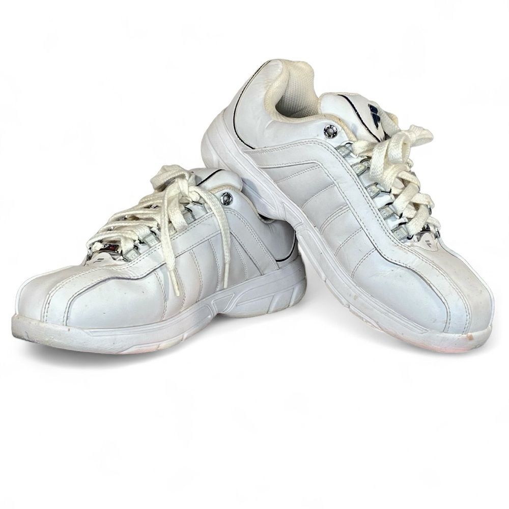 Fila White Leather Sneakers Lifestyle Trainers Men's Deliberate Size 9.5 Lace Up